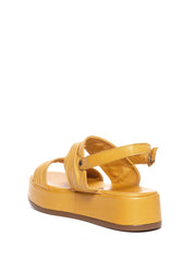 Sandali zeppa Cuoio Keys