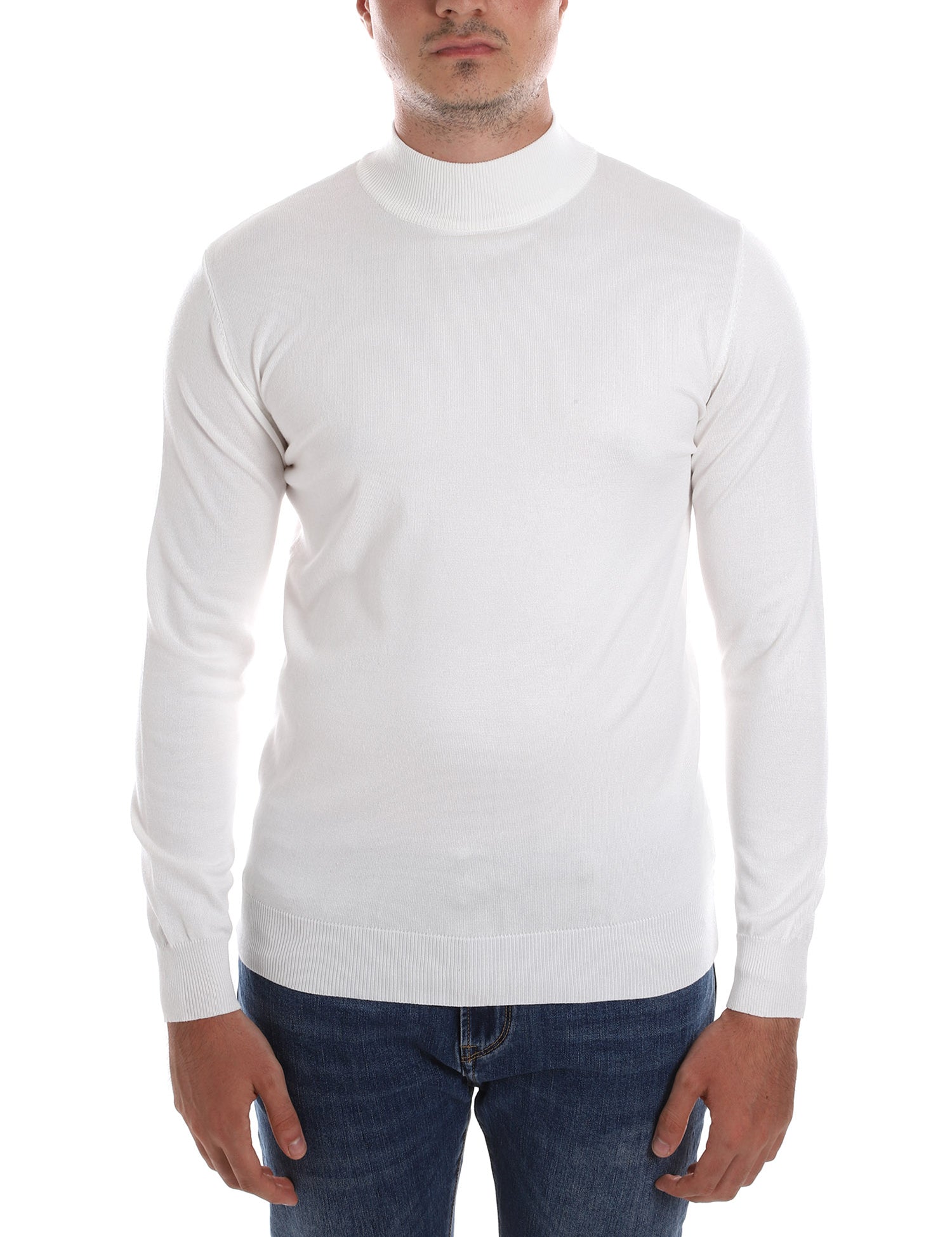 Maglie a collo alto Bianco Borgoni Milano