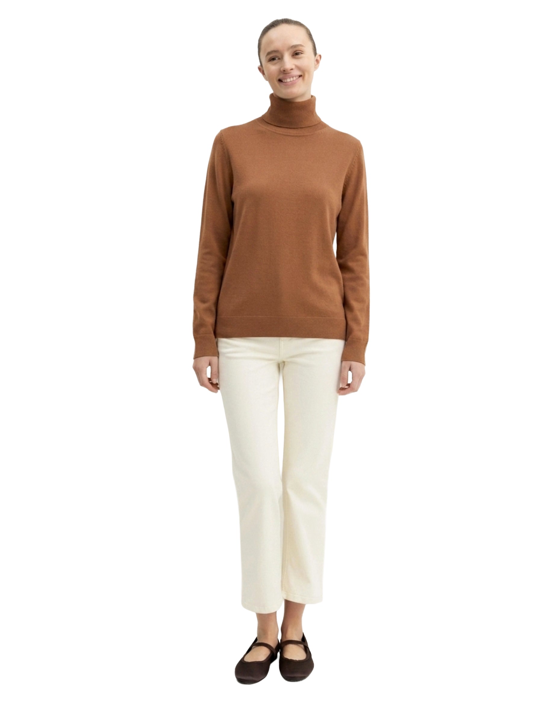 Maglia a collo alto Beige Emme