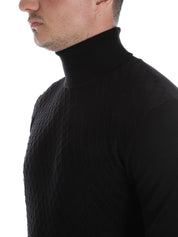 Maglie a collo alto Nero Borgoni Milano