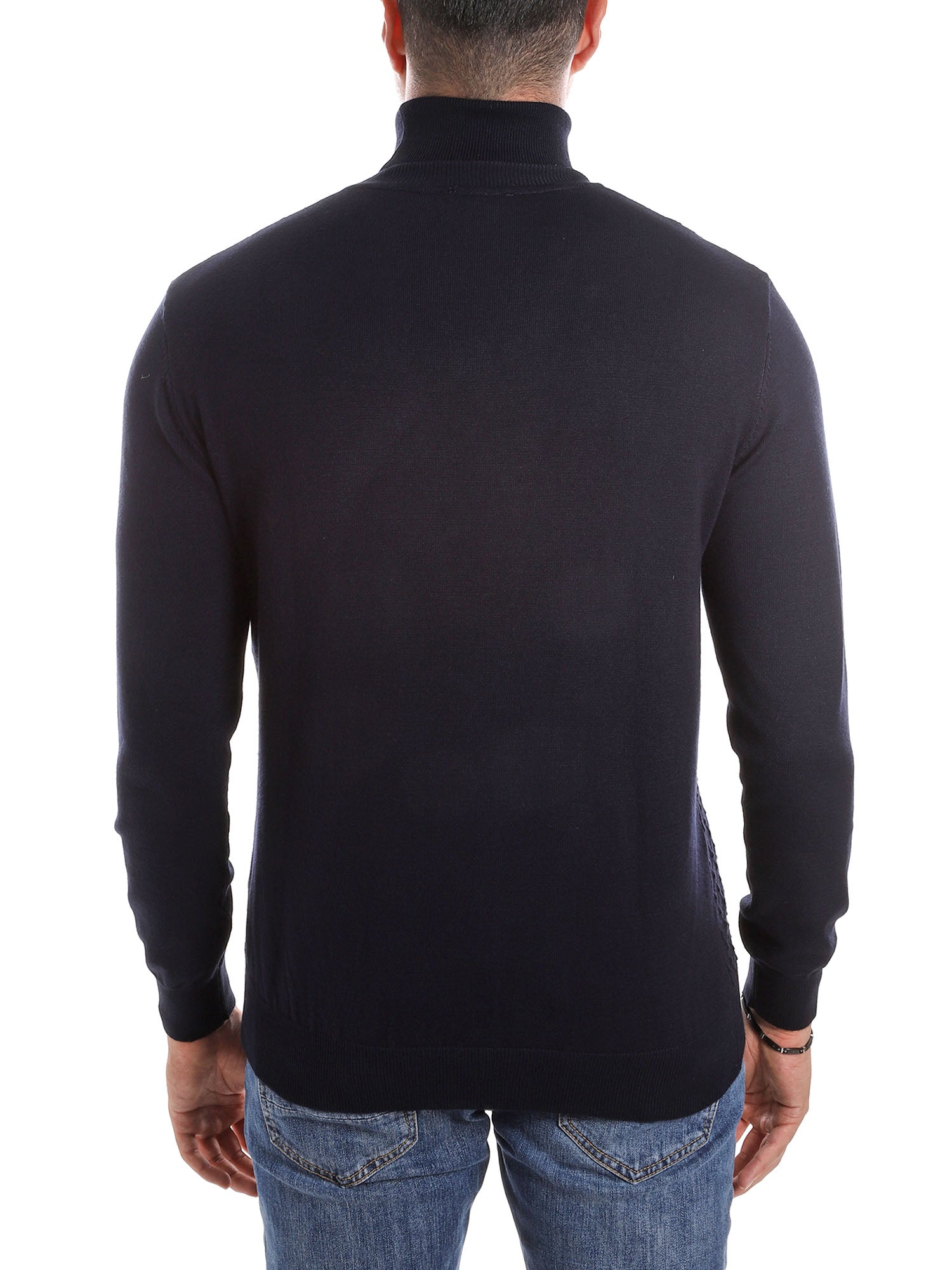 Maglie a collo alto Blu Scuro Borgoni Milano