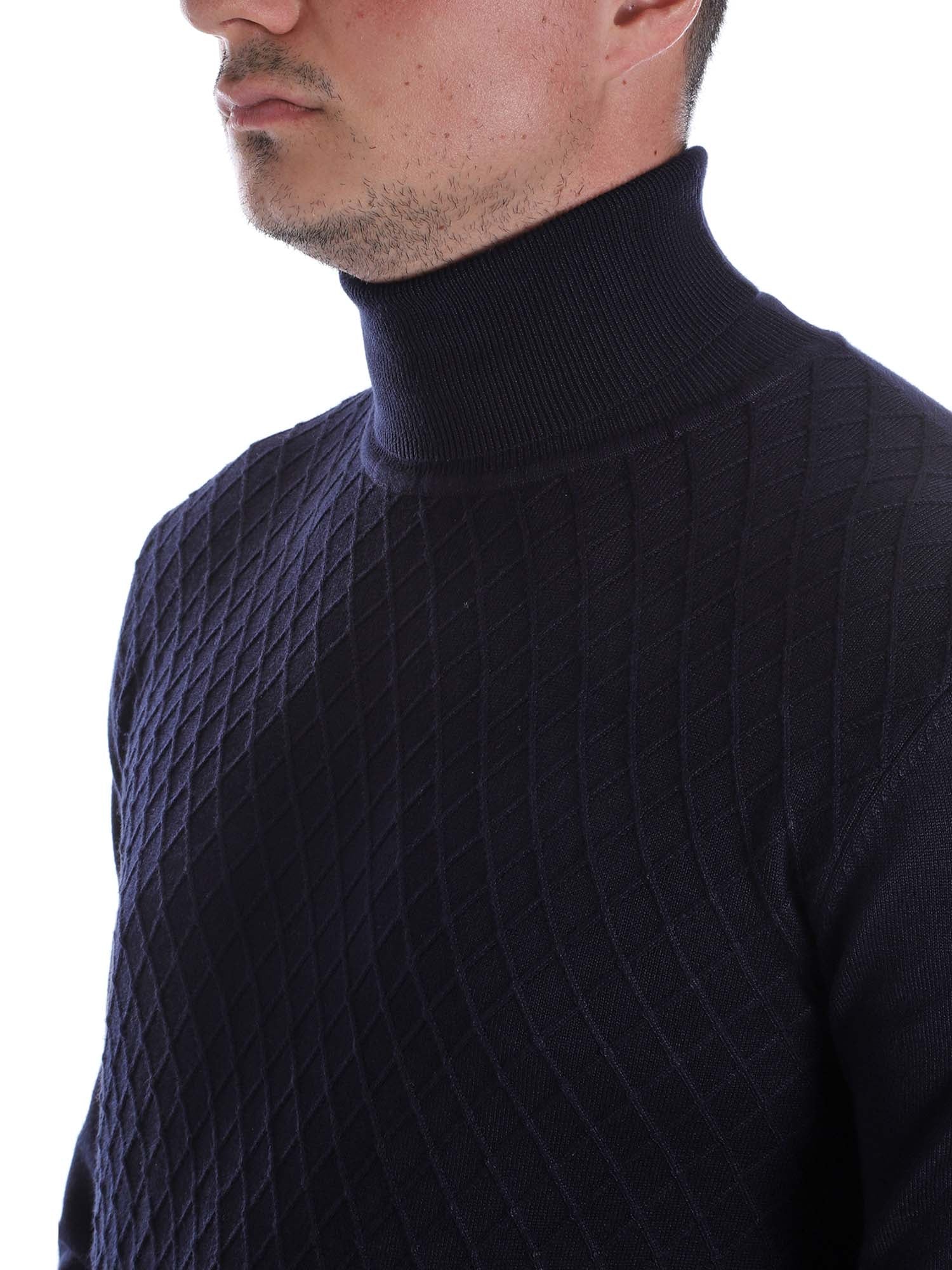 Maglie a collo alto Blu Scuro Borgoni Milano