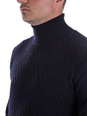 Maglie a collo alto Blu Scuro Borgoni Milano