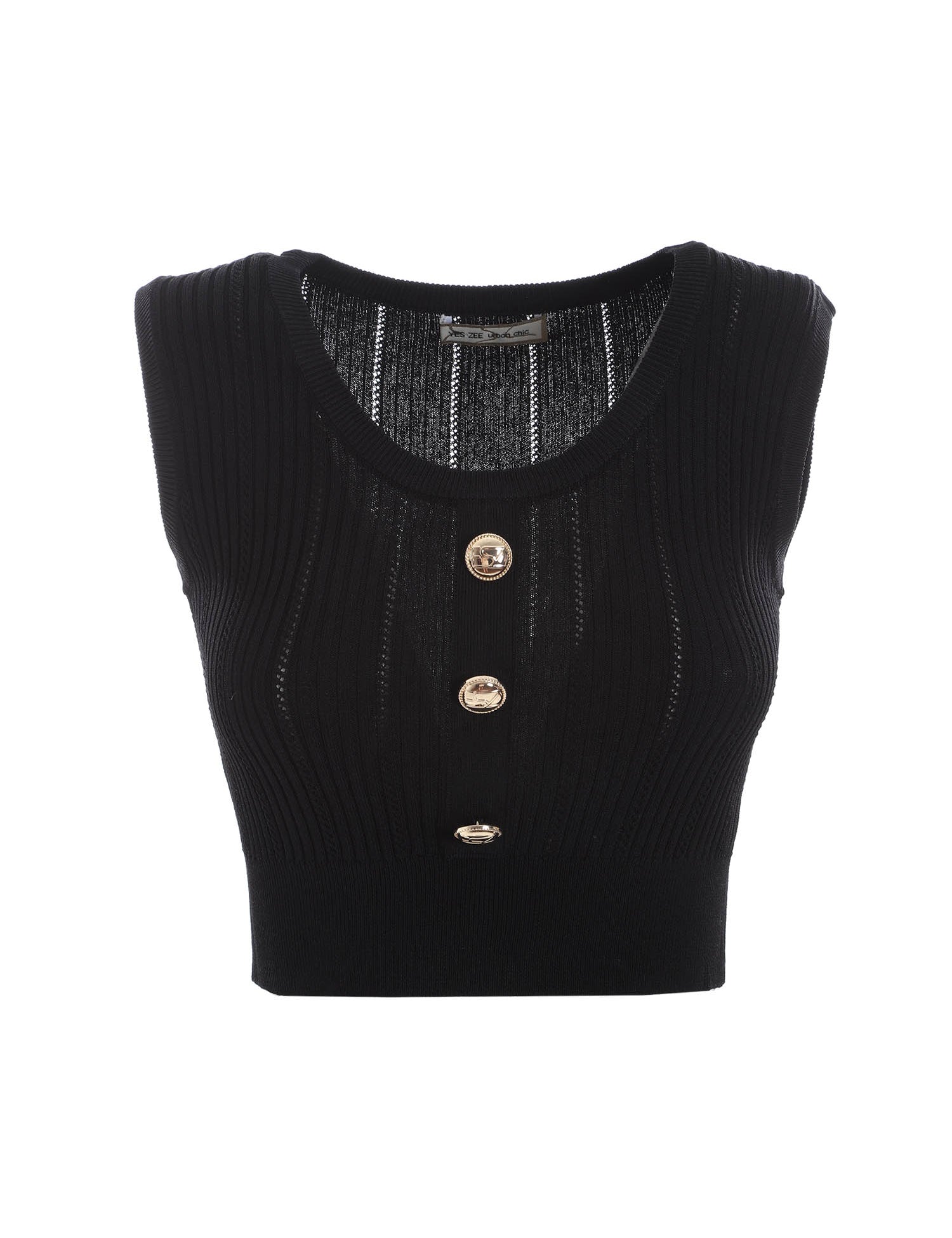 Top e canotte Nero Yes-zee