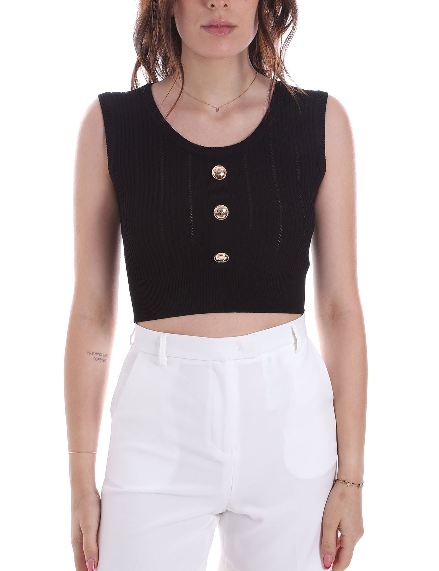 Top e canotte Nero Yes-zee