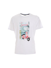 T-shirt Bianco Rosa Yes-zee
