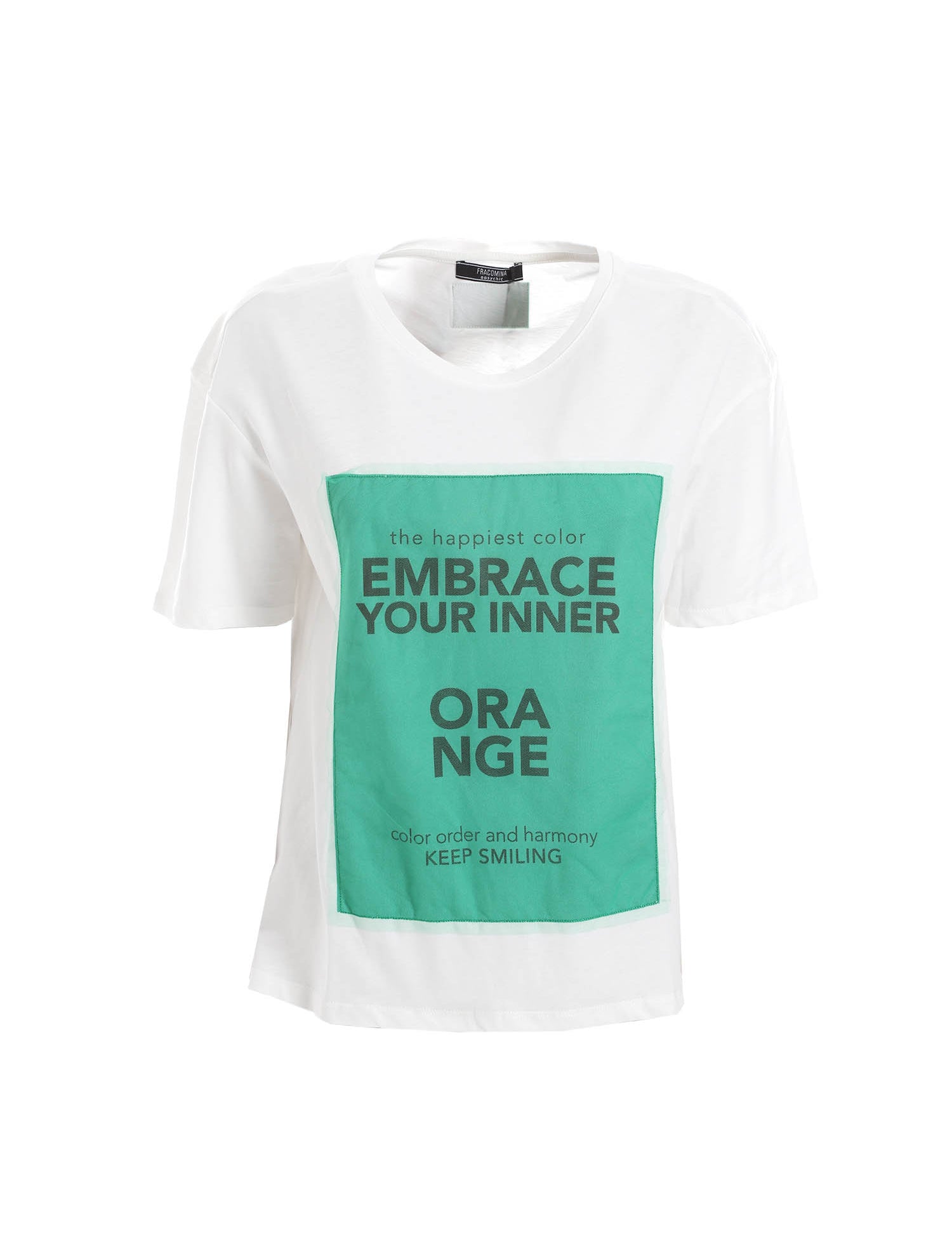 T-shirt Bianco Verde Fracomina