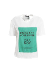 T-shirt Bianco Verde Fracomina