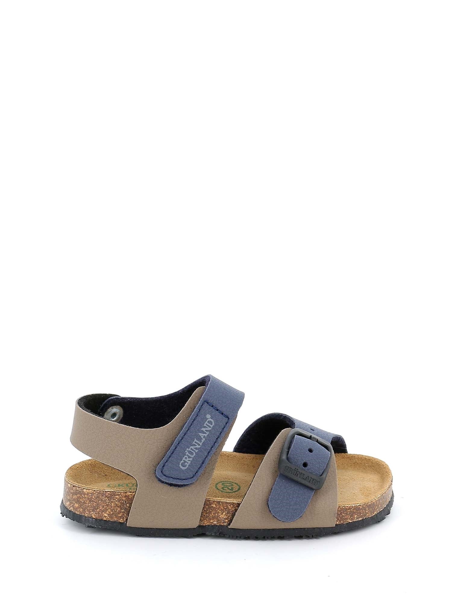 Sandali con strappi Blu Grunland Junior