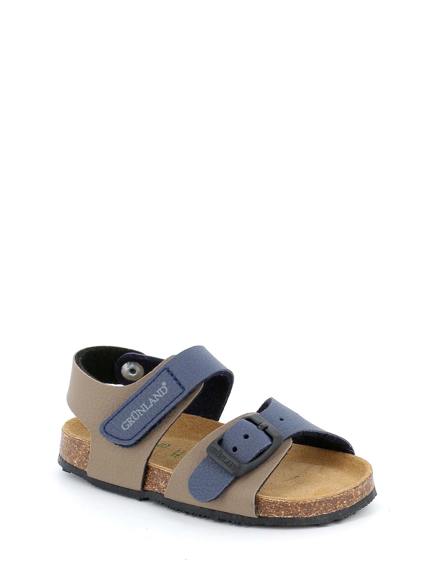 Sandali con strappi Blu Grunland Junior