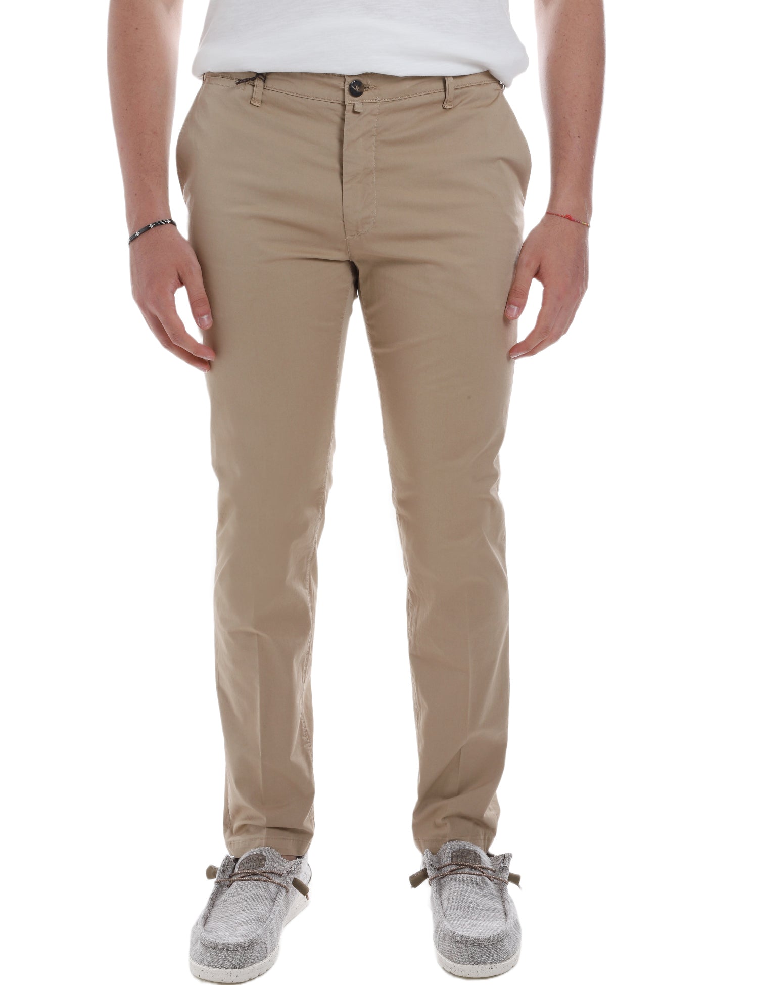 Pantaloni Beige Borgoni Milano