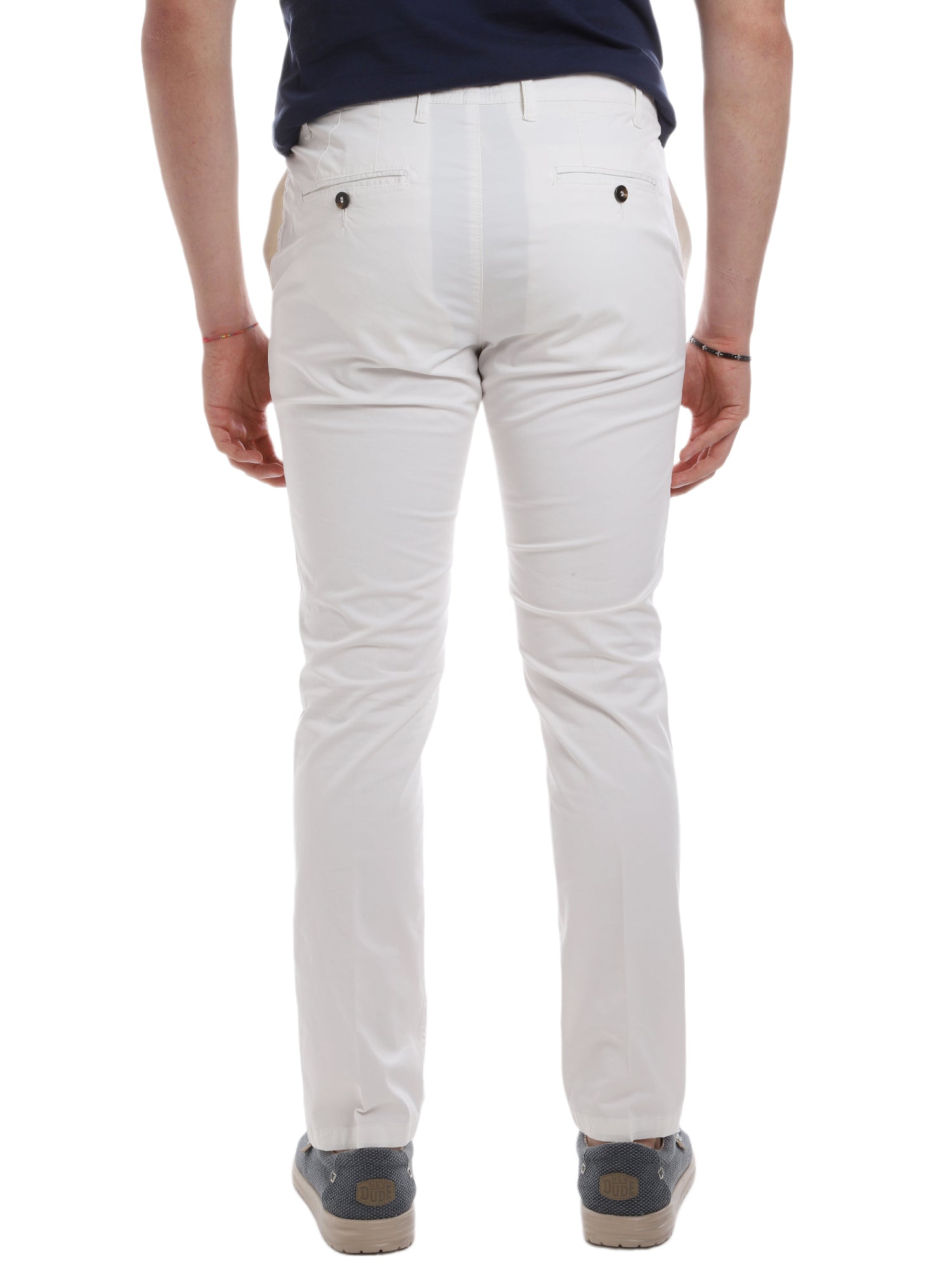 Pantaloni Bianco Borgoni Milano