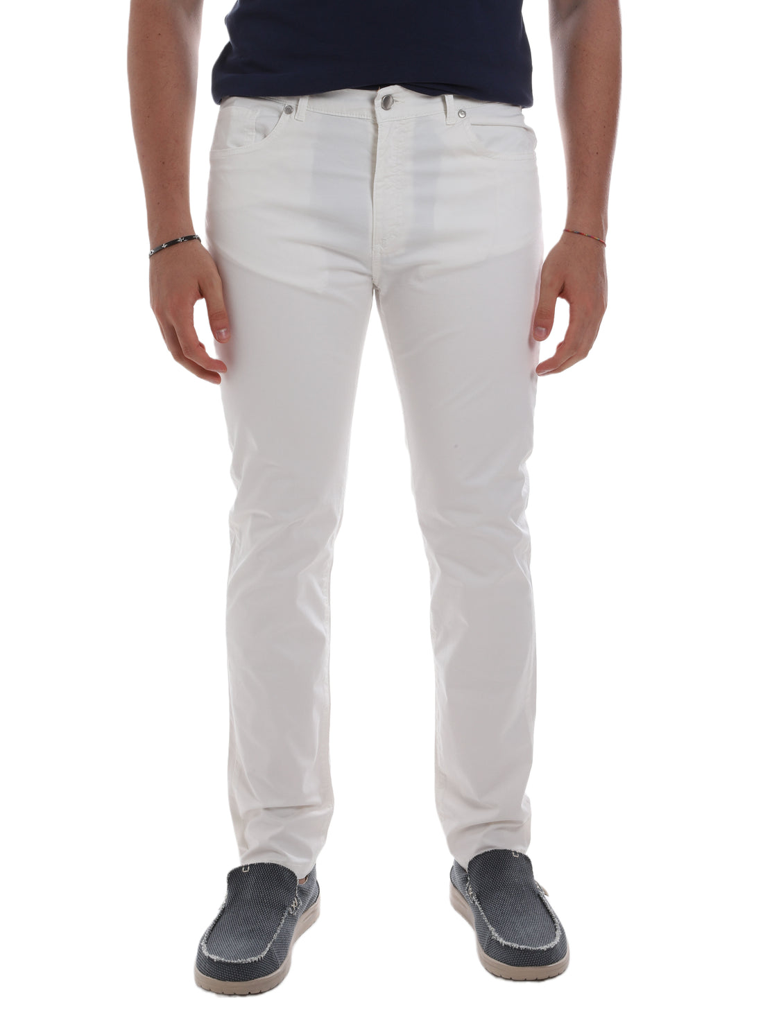 Pantaloni Bianco Borgoni Milano