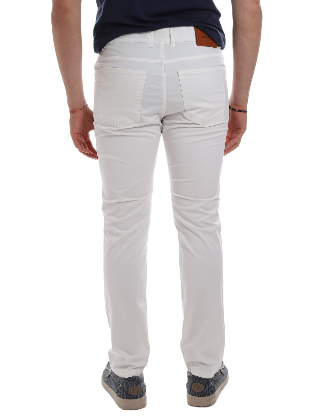 Pantaloni Bianco Borgoni Milano