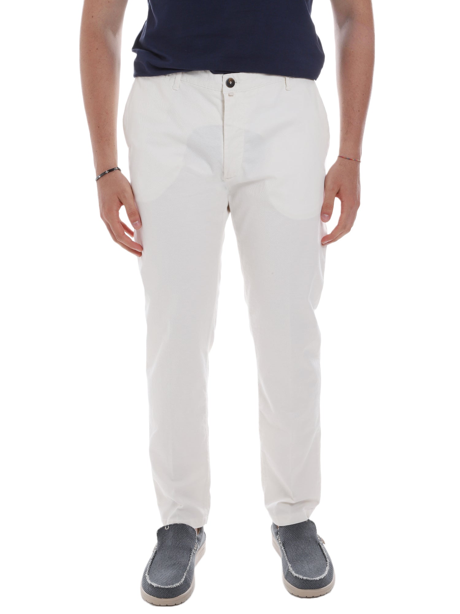 Pantaloni Bianco Borgoni Milano