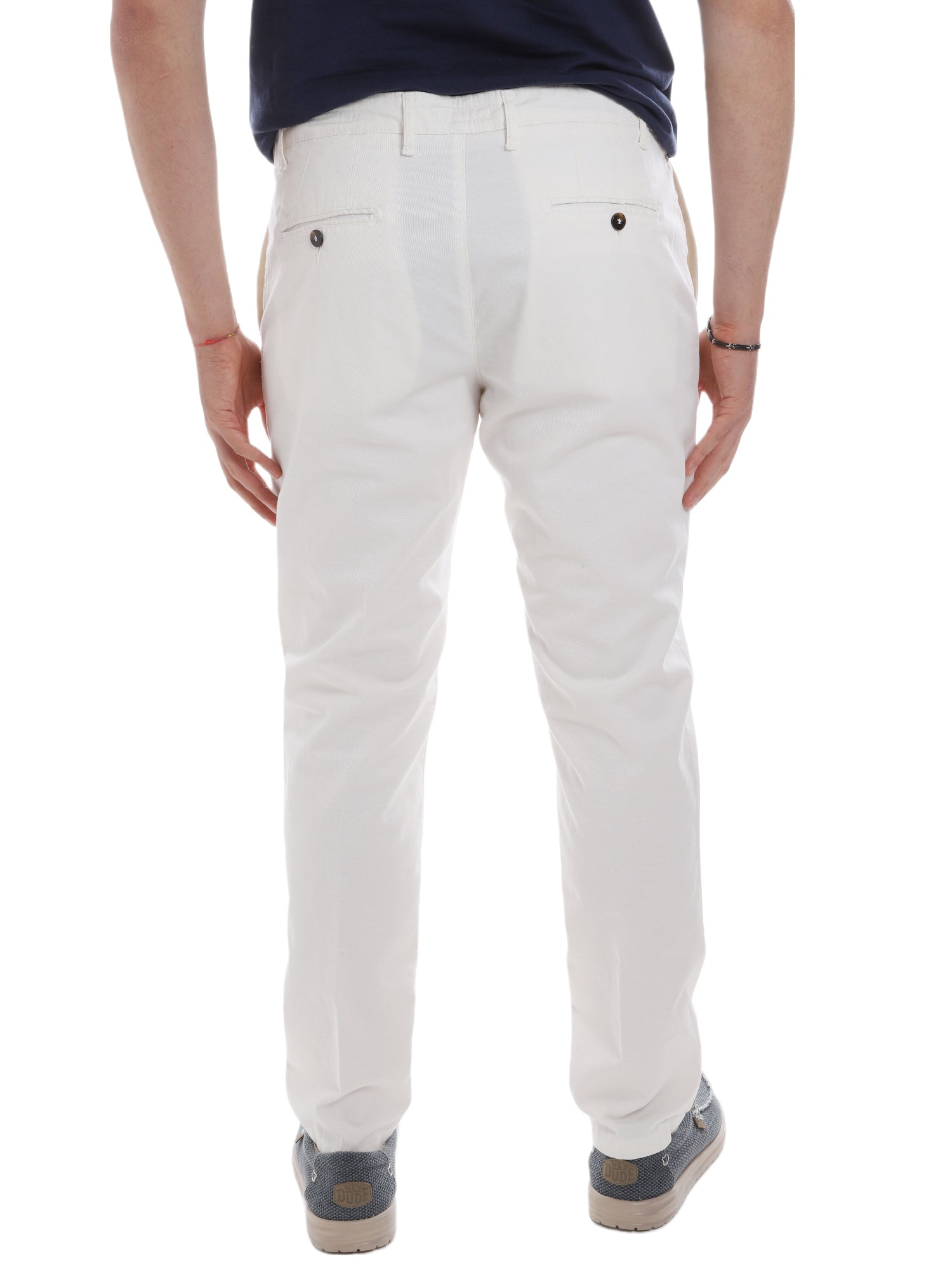 Pantaloni Bianco Borgoni Milano