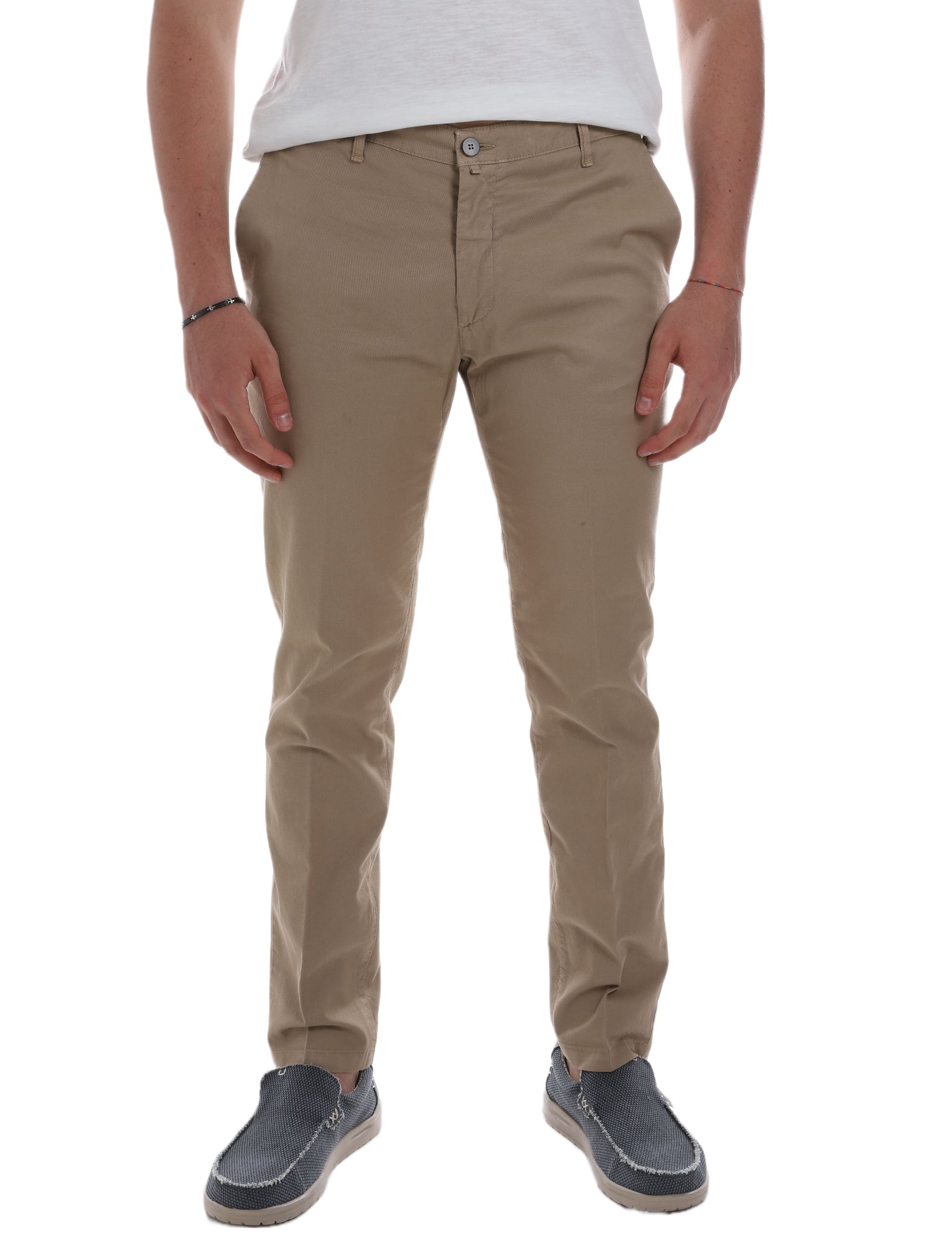 Pantaloni Beige Borgoni Milano