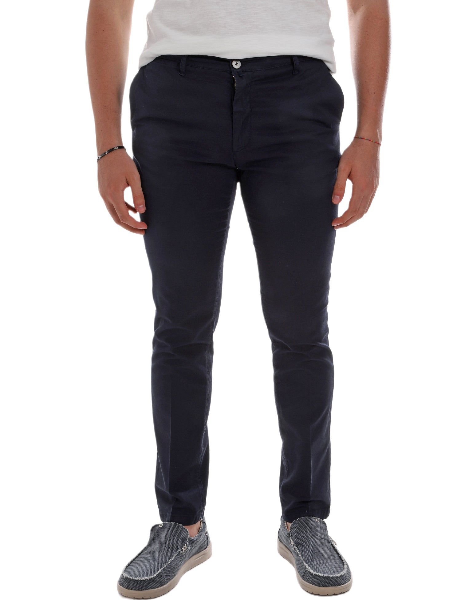 Pantaloni Blu Borgoni Milano