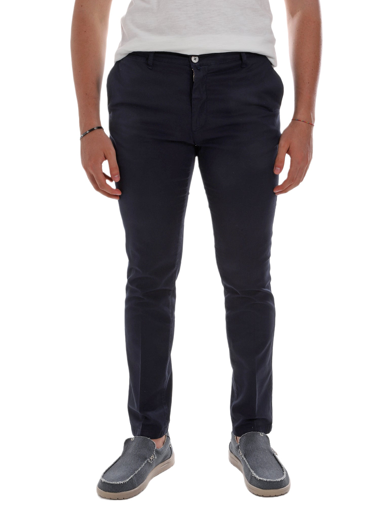 Pantaloni Blu Borgoni Milano