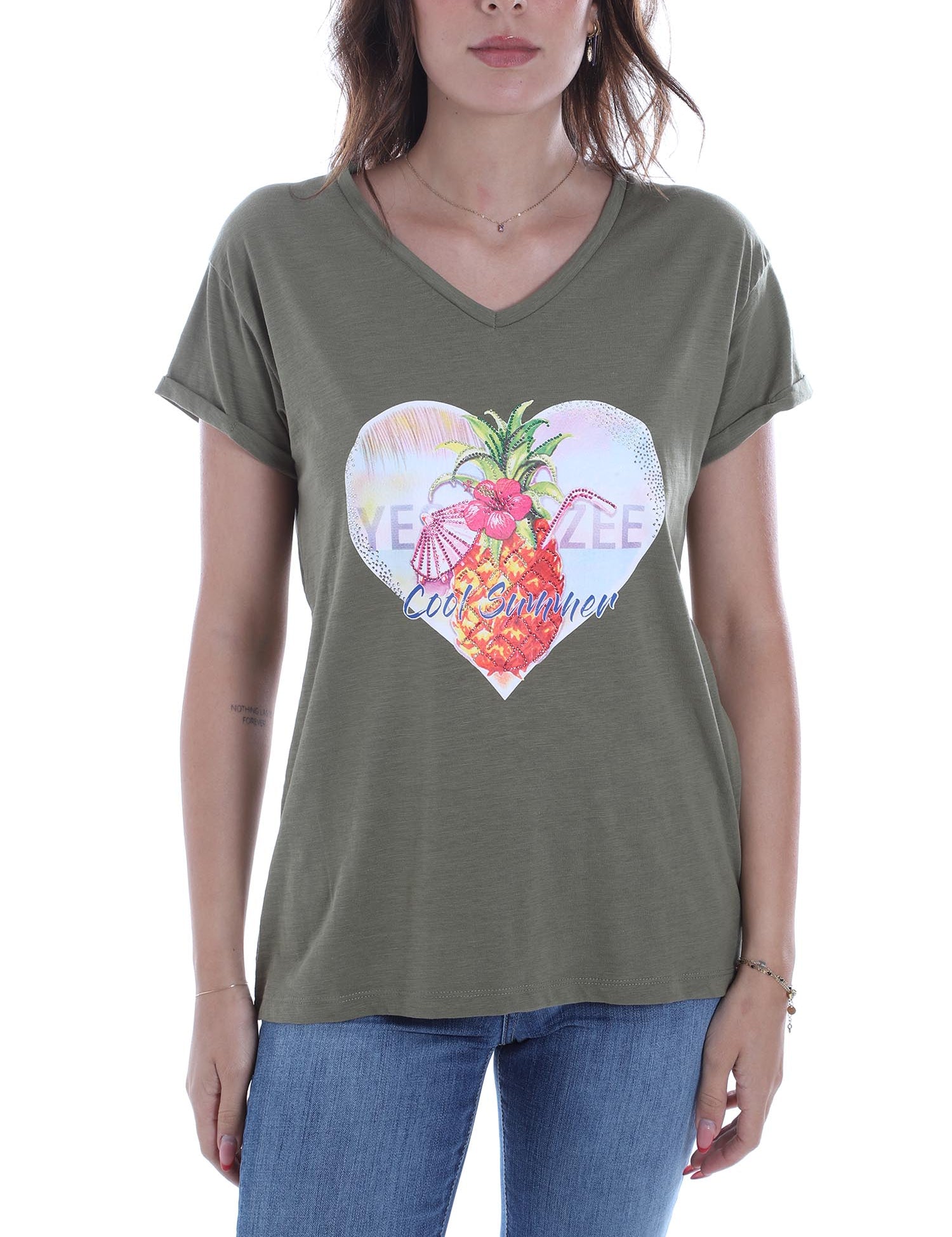 T-shirt Verde Yes-zee