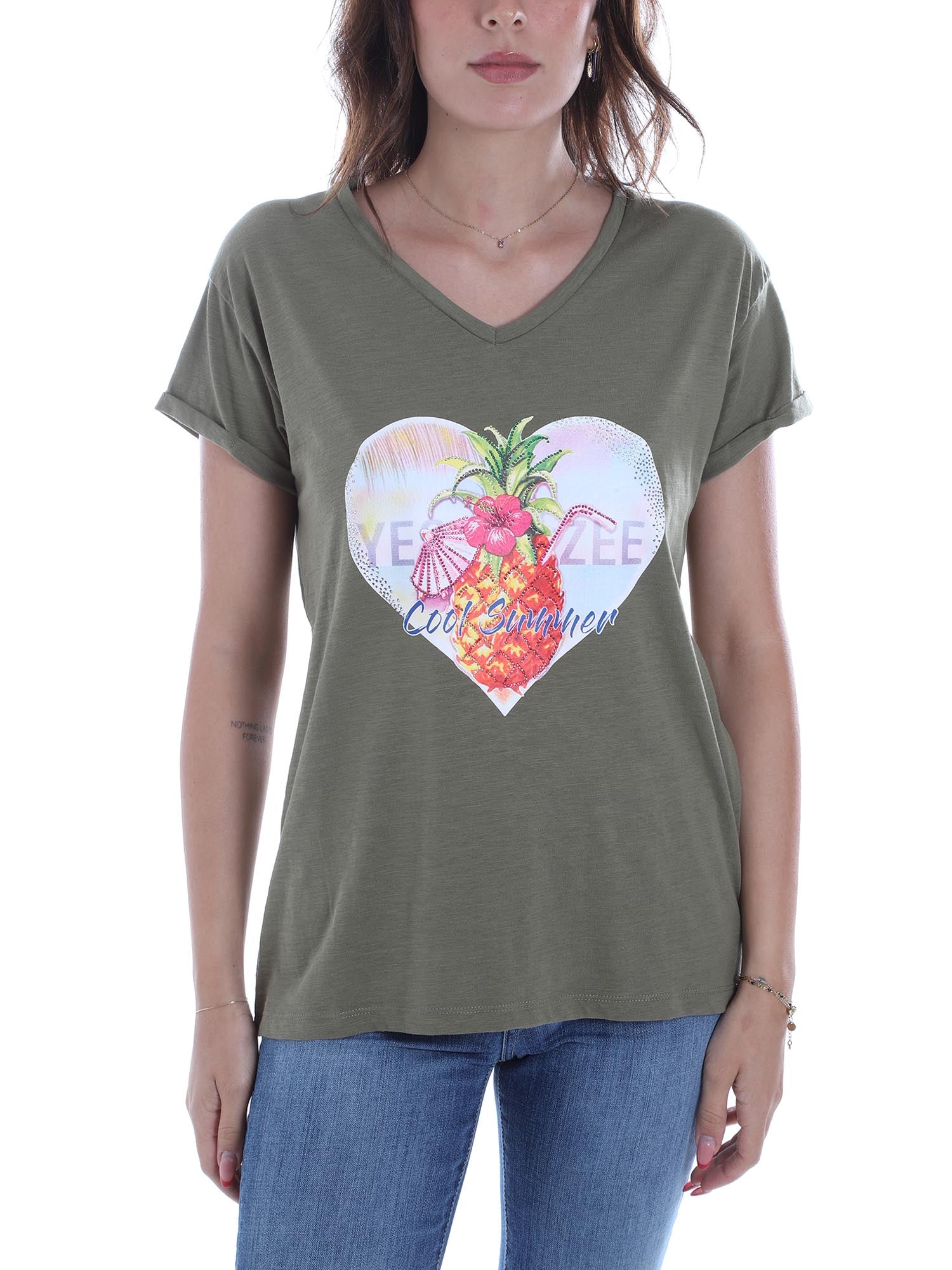 T-shirt Verde Yes-zee
