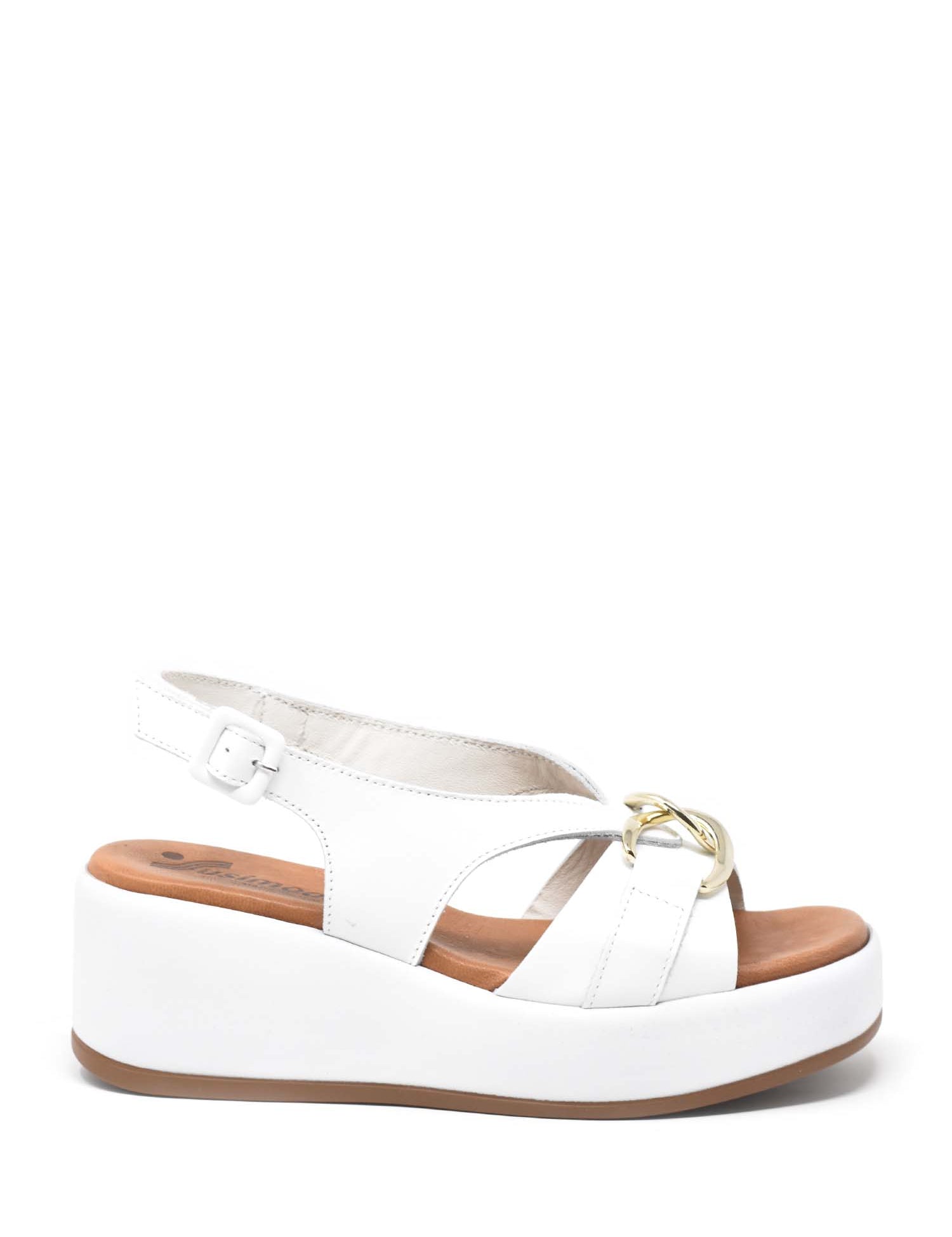 Sandali zeppa Bianco Susimoda