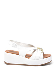 Sandali zeppa Bianco Susimoda