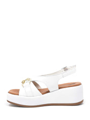 Sandali zeppa Bianco Susimoda