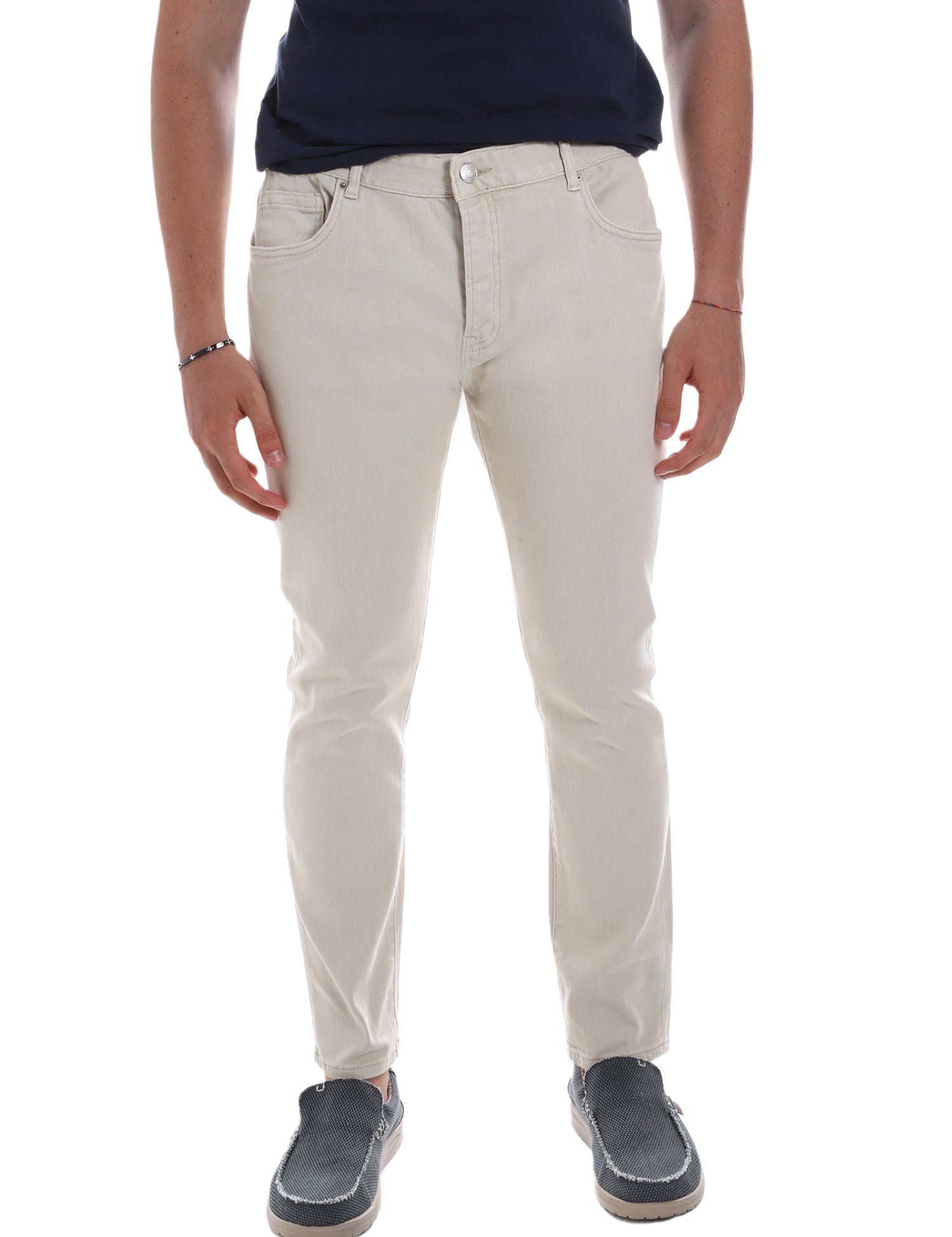 Pantaloni Beige Borgoni Milano