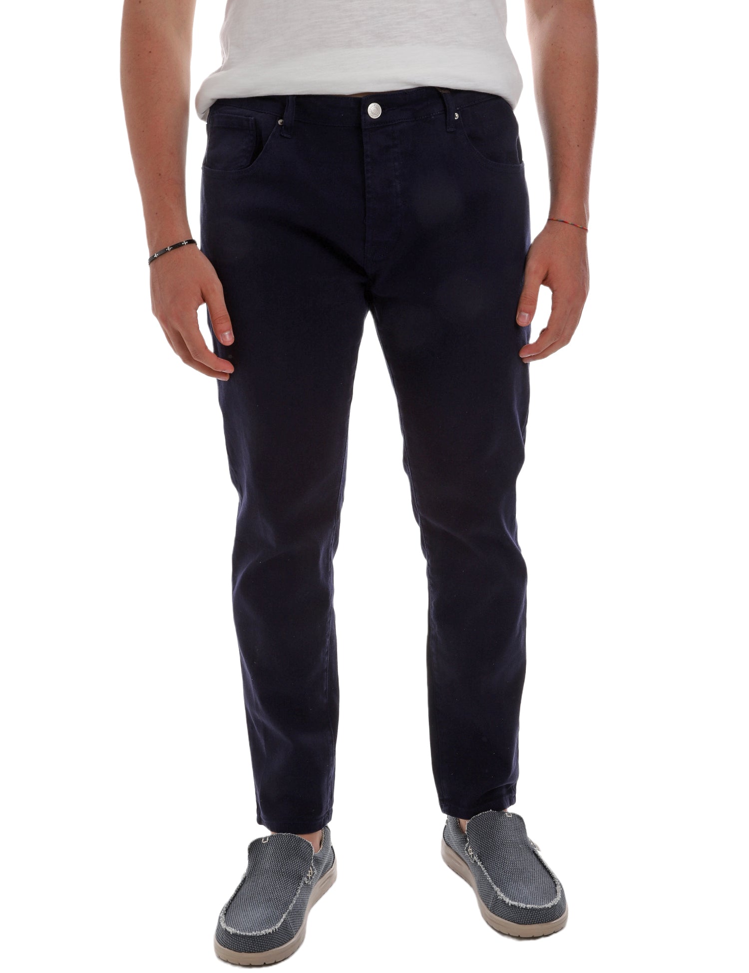 Pantaloni Blu Borgoni Milano