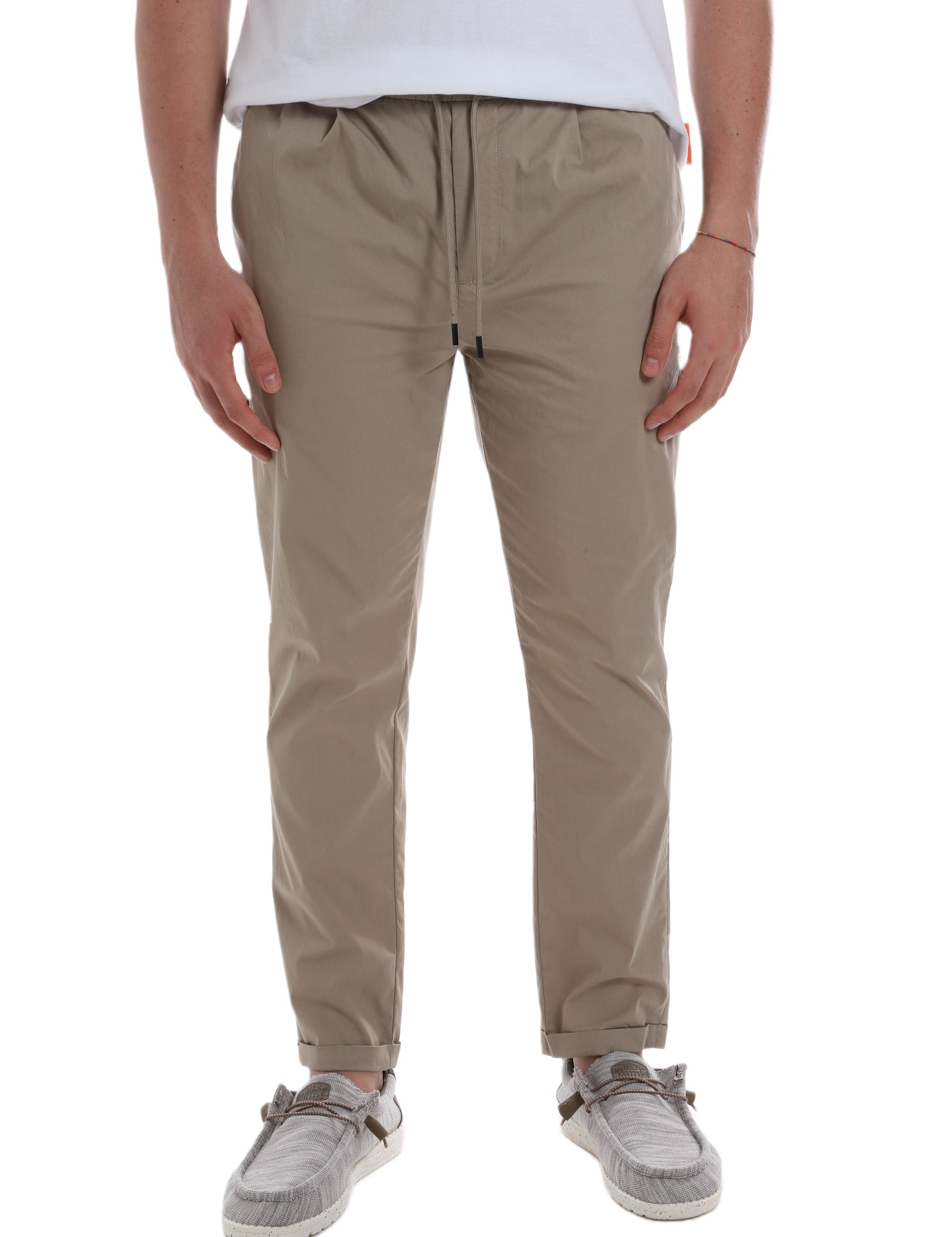 Pantaloni Beige Borgoni Milano