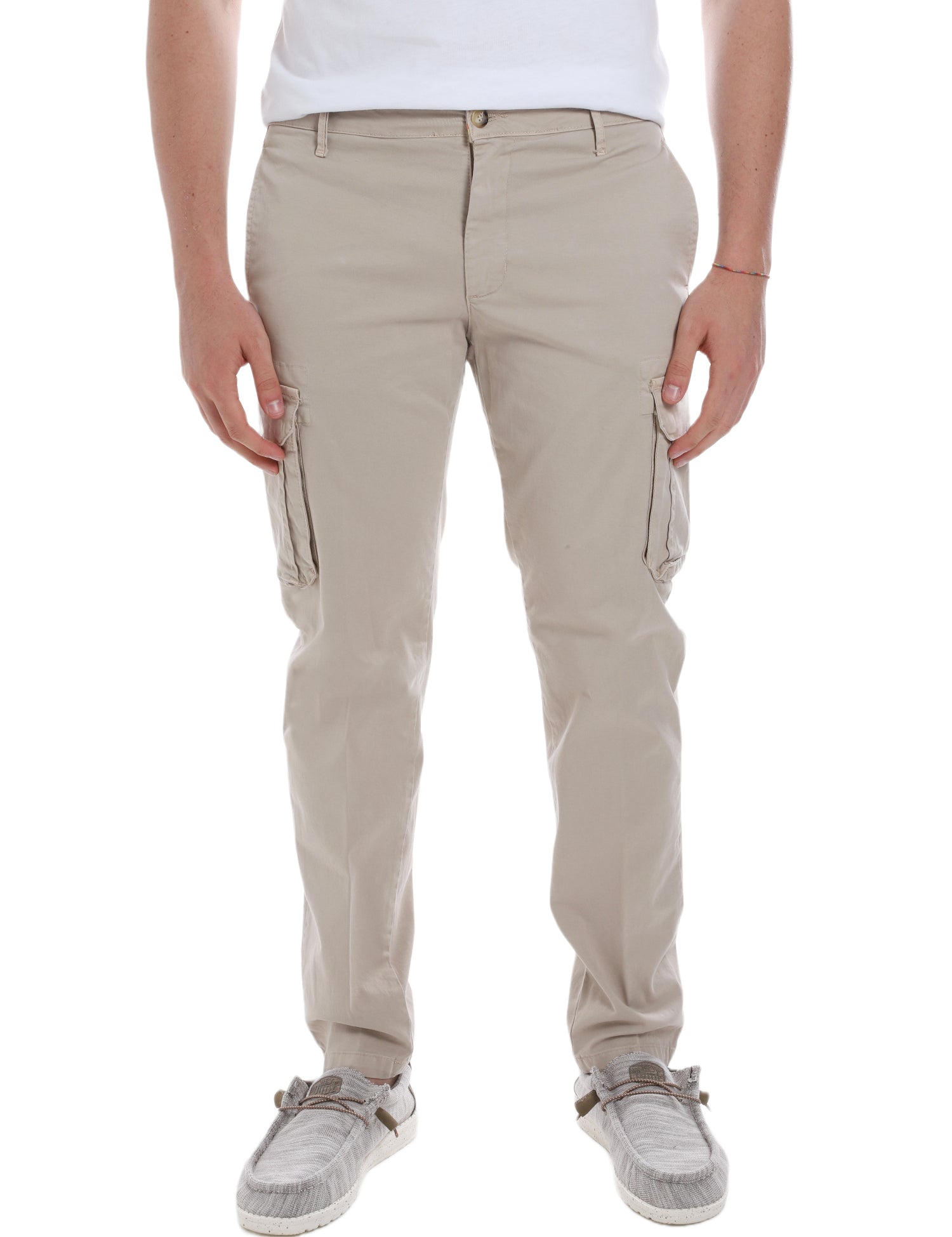Pantaloni Beige Borgoni Milano