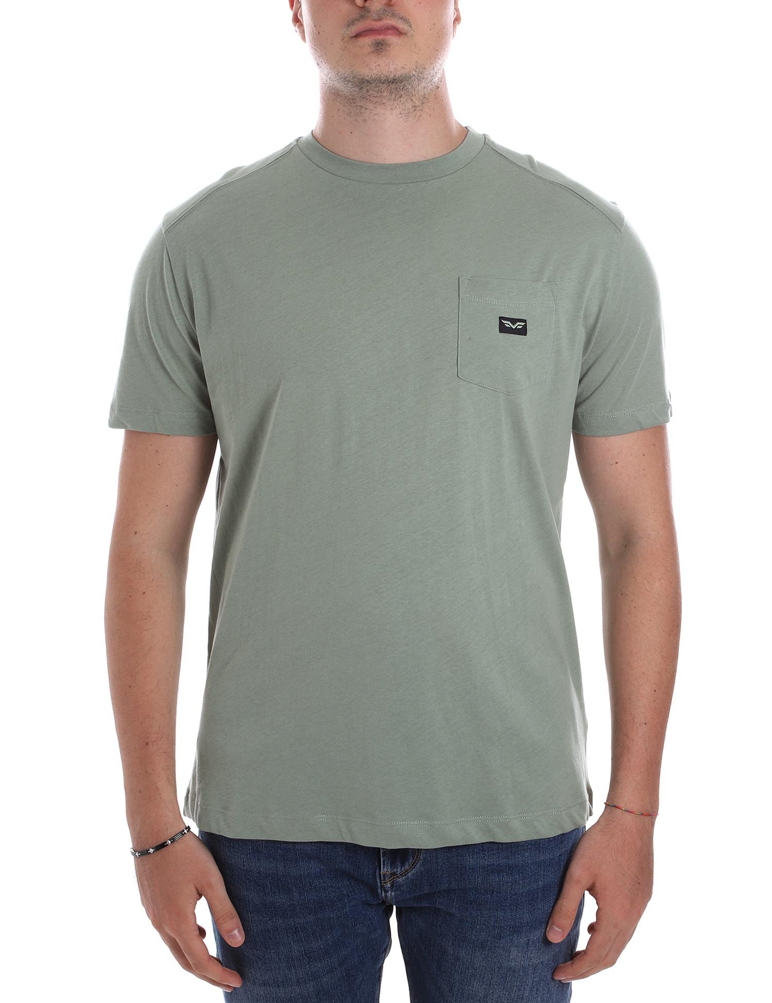 T-shirt Verde Armata Di Mare
