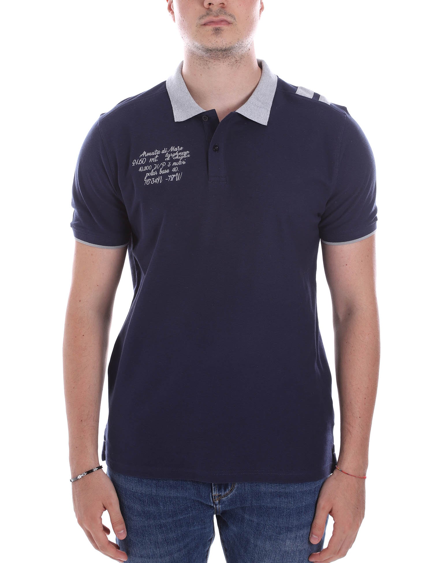 Polo Blu Scuro Armata Di Mare