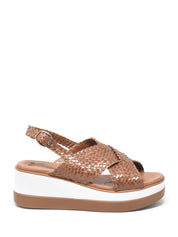 Sandali zeppa Marrone Susimoda