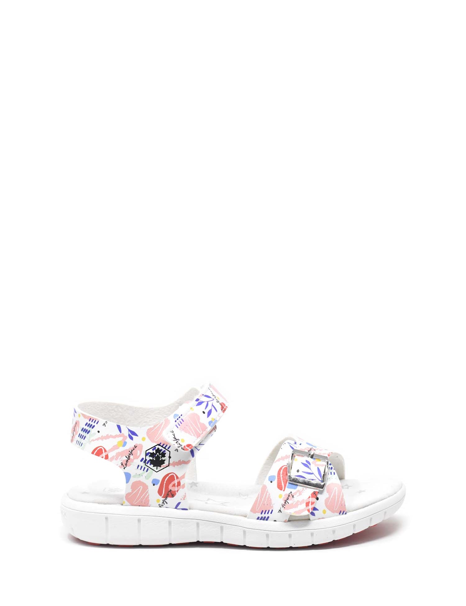 Sandali con strappi Bianco Rosa Lumberjack