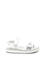 Sandali con strappi Bianco Argento Lumberjack