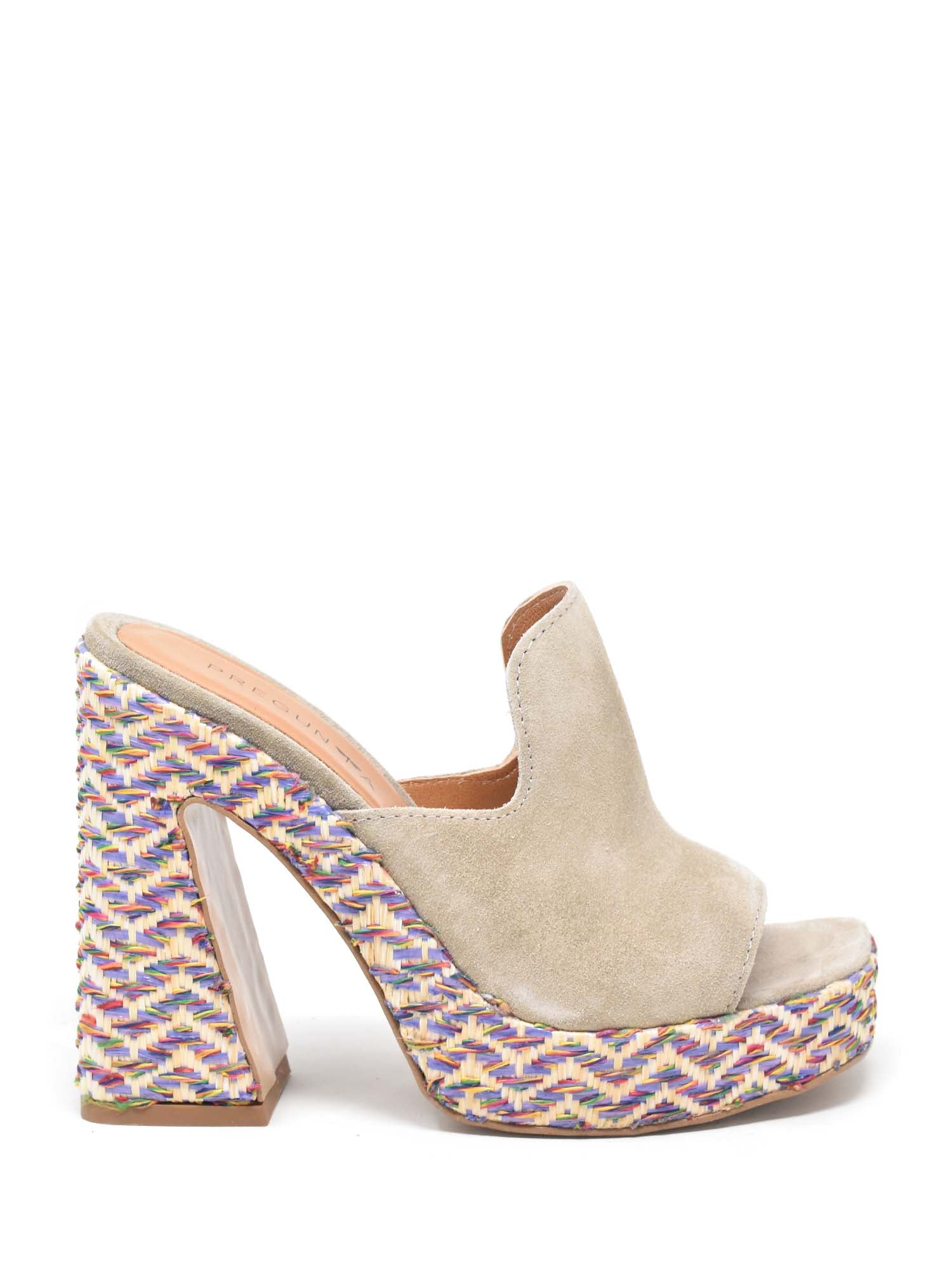 Sandali tacco Beige Pregunta