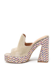 Sandali tacco Beige Pregunta