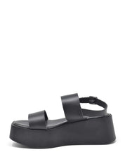 Sandali zeppa Nero Cinzia Soft