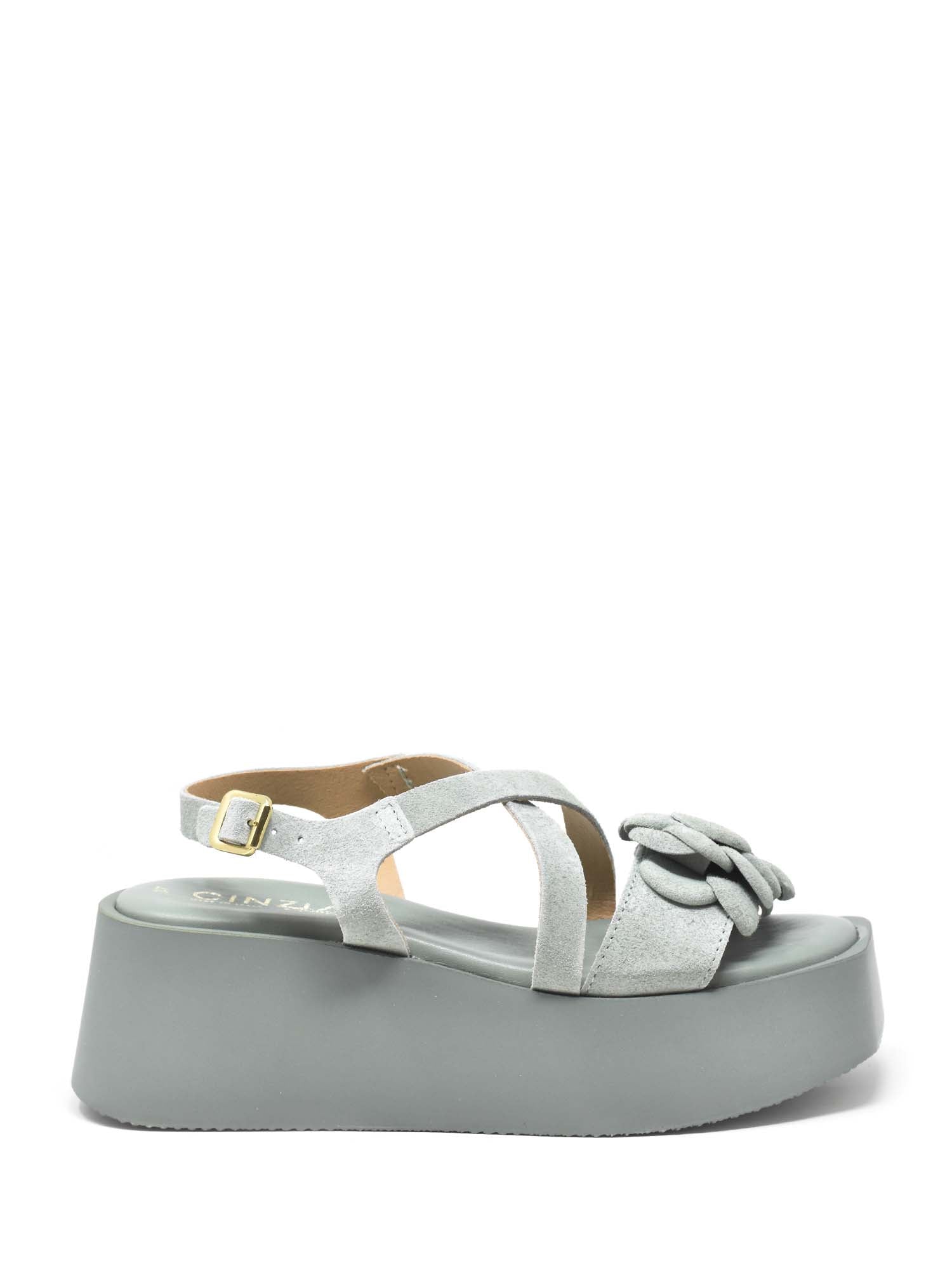 Sandali zeppa Verde Cinzia Soft