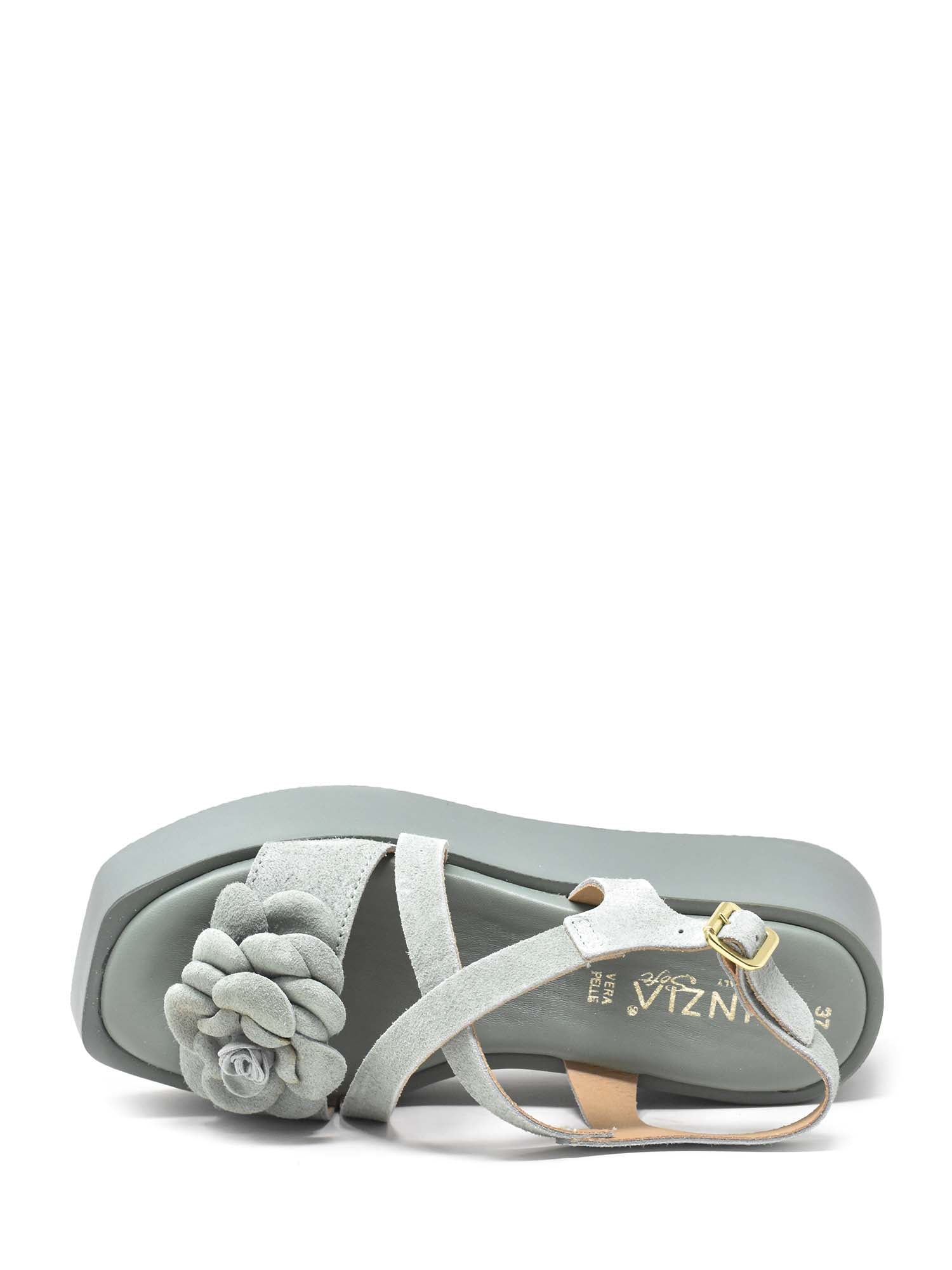 Sandali zeppa Verde Cinzia Soft