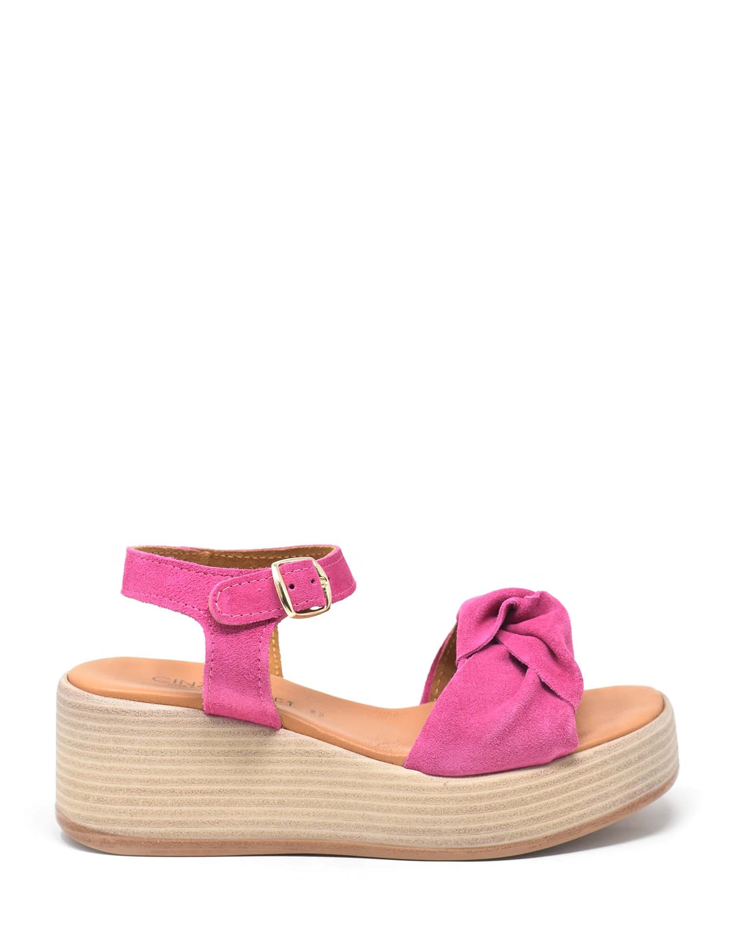 Sandali zeppa Fucsia Cinzia Soft