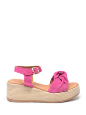 Sandali zeppa Fucsia Cinzia Soft