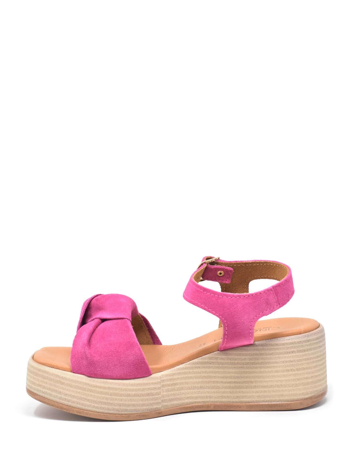 Sandali sale zeppa fucsia