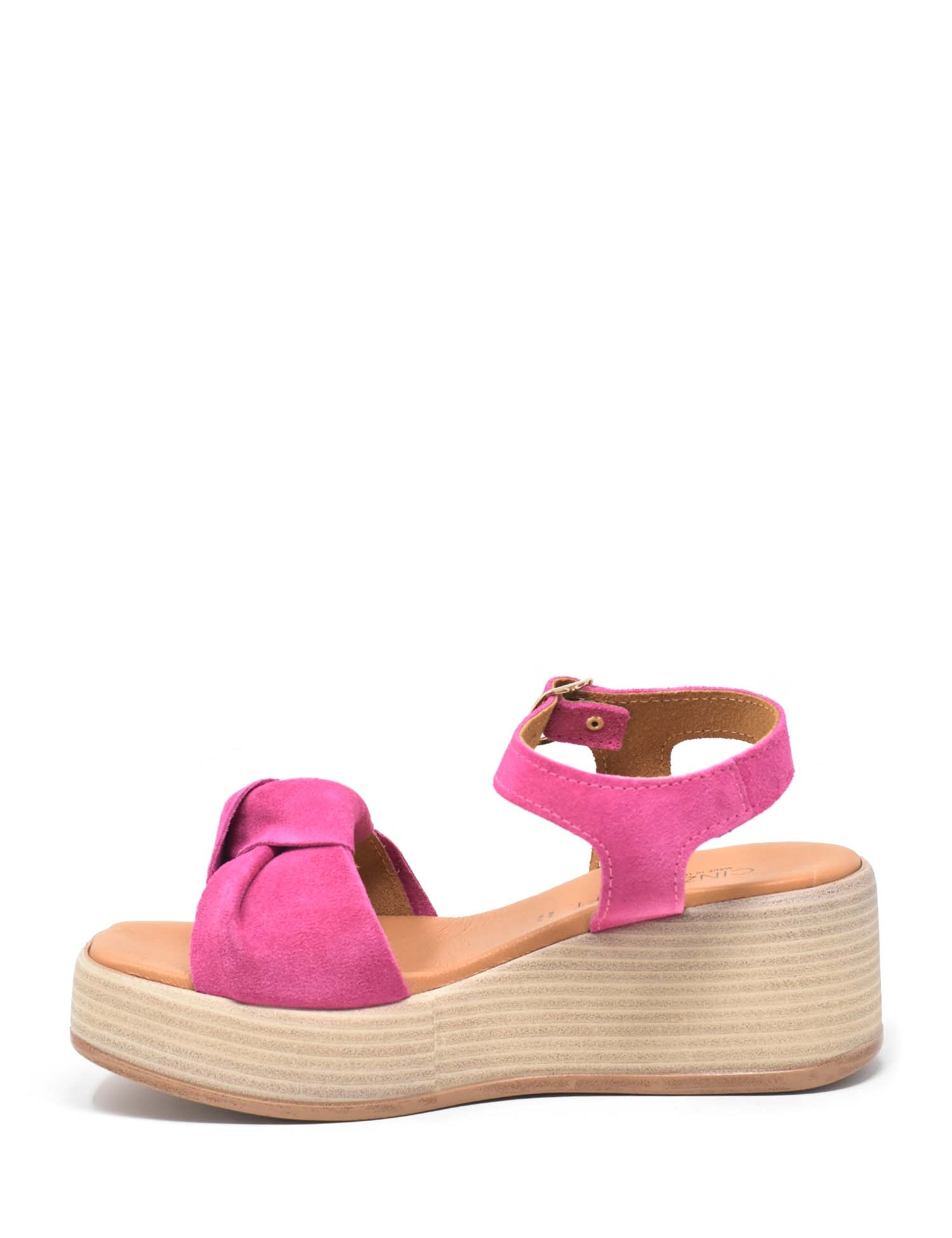 Sandali zeppa Fucsia Cinzia Soft