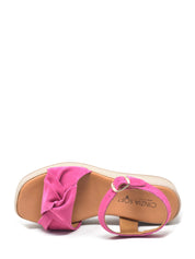 Sandali zeppa Fucsia Cinzia Soft