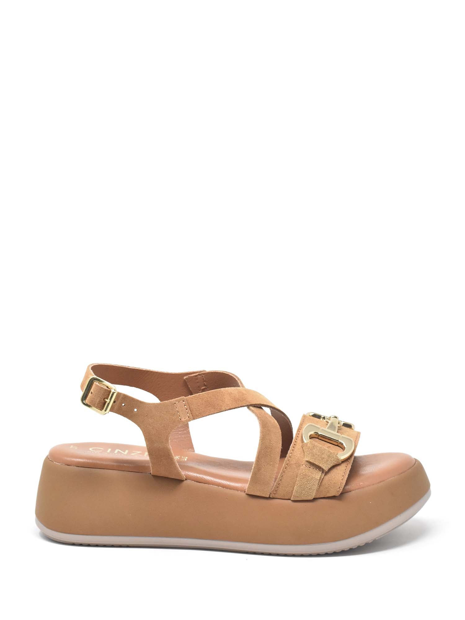 Sandali zeppa Marrone Cinzia Soft