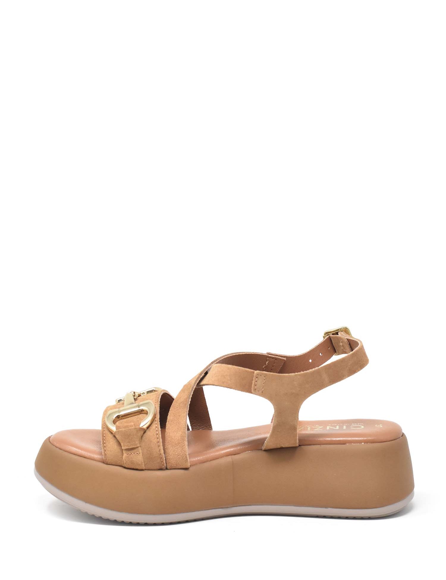 Sandali zeppa Marrone Cinzia Soft