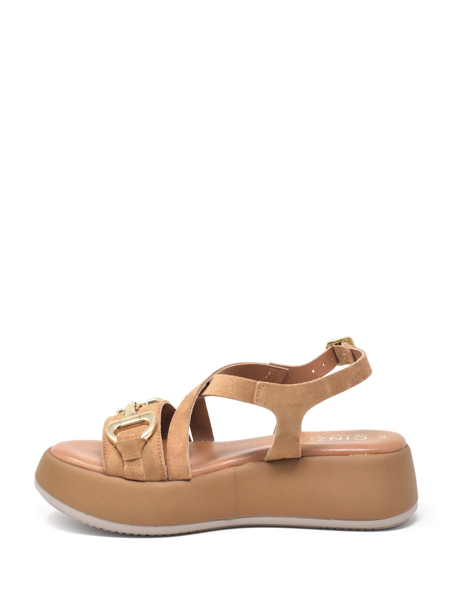 Sandali zeppa Marrone Cinzia Soft